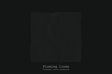 Aufkleber - Abstract Line Matrix Pattern. Noise Flow Dynamic.