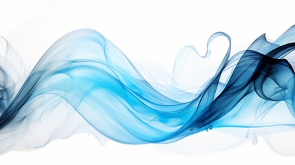Wall Mural -  intricate dance of brush and line as they come together in a stunning composition of black acrylic paint and ethereal blue ink.