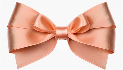 Poster - Peach Fuzz color bow, background with selective focus and copy space for text