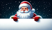 Santa Claus With Whiteboard　ホワイトボードを持つサンタクロース