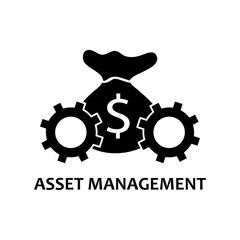 Asset Management icon , Creative flat illustration on white bacckground..eps