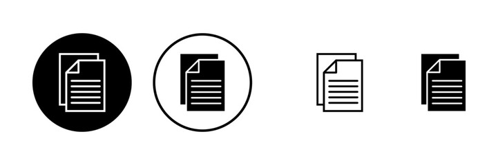 Wall Mural - document icons set. paper icon. file icon
