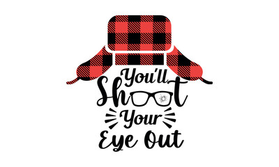Wall Mural - You'll Shoot Your Eye Out Vector and Clip Art