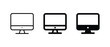 Monitor pc icon vector illustration. outline icon for web, ui, and mobile apps