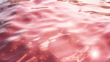 Canvas Print - Pink water surface with sun light. Abstract background and texture for design.