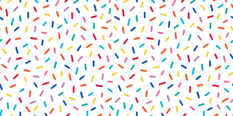 donut, sweet confetti background. sweet cake, donut confetti texture, seamless pattern. colorful can