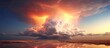 Sunset cumulonimbus cloud