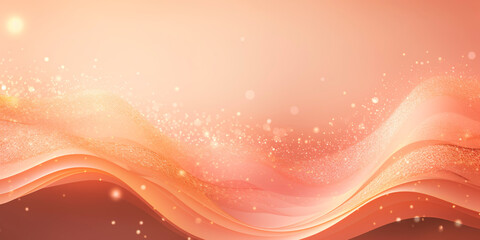 Wall Mural - Gentle abstract festive background peach color, glitter, bokeh, blur