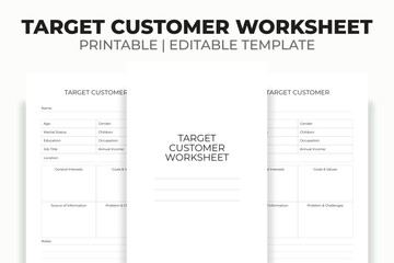 Wall Mural - Target Customer Worksheet KDP Interior