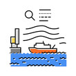 © vectorwin - marine hydrodynamics color icon vector. marine hydrodynamics sign. isolated symbol illustration