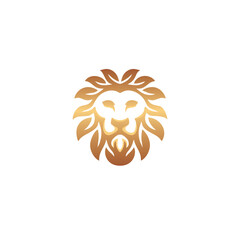 Wall Mural - Vintage hipster lion head emblem logo design. Lion head line art vector icon