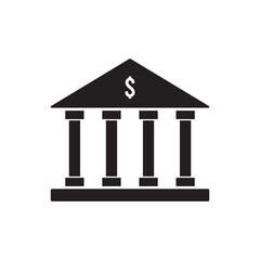 Wall Mural - bank building icon vector