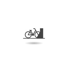 Poster - Park bicycle area place  icon with shadow