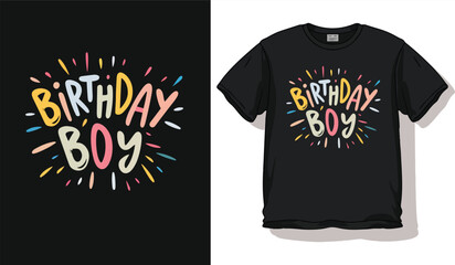 birthday boy t shirt design concept