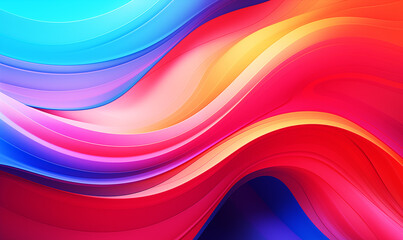 Wall Mural - Abstract colorful background with wavy lines. 