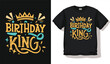 birthday king t shirt design concept vector