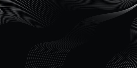 White and black line and black background