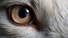 Rabbit Eye Close-up. Animal Eye. Wild Animal Captivating Close-Up