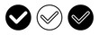 simple icon of correct check button