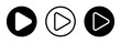 simple icon of play video button