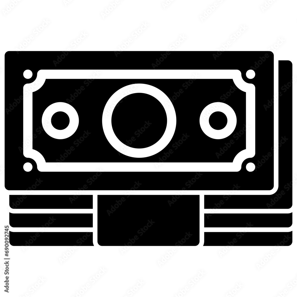 Banknote Stack Icon banknote stack. vector single icon with a solid style. suitable for any ...