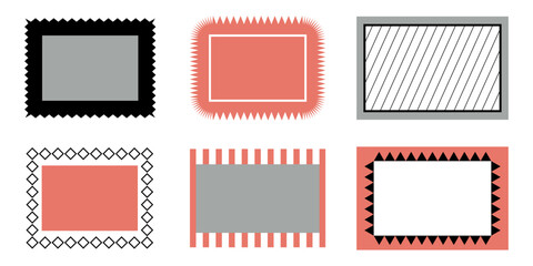 Poster - set of rectangle frames. vector illustration