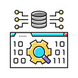 data validation database color icon vector. data validation database sign. isolated symbol illustration