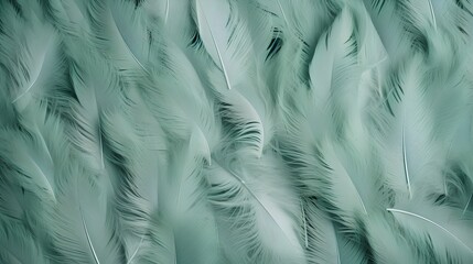 Wall Mural - an elegant, highresolution photo showcasing a background of delicate feathers arranged in a minimali