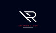 RH or HR Alphabet letters logo monogram