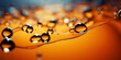 drops of water on orange,Close-Up of Dew Drops Sparkling on Orange Peel