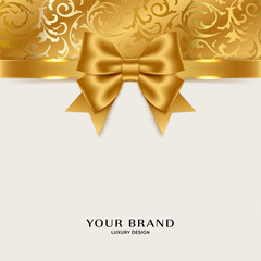 Poster - VIP Luxury banner with gold elements and bow
