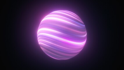 Poster - abstract gradient sphere. computer generated 3d render