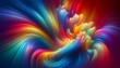 Mesmerizing Abstract Rainbow Gradient: A High-Resolution, Horizontal Display of Colorful Intricacy