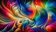 Mesmerizing Abstract Rainbow Gradient: A High-Resolution, Horizontal Display of Colorful Intricacy