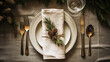Table decor, holiday tablescape and formal dinner table setting for Christmas, holidays and event celebration, English country decoration and home styling