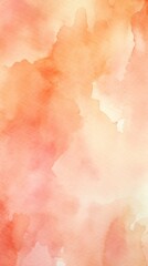 Wall Mural - Watercolor art background. Old paper. Peach Fuzz  texture for cards, flyers, poster, banner.