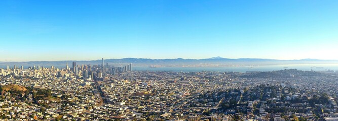 Wall Mural - 4K Image: Panoramic View of San Francisco and Bay Area