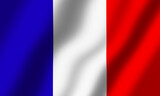 Fototapeta Paryż - Powiewająca Flaga Francji