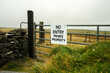 Private property, No Entry Sign in countryside near Cliffs of Moher