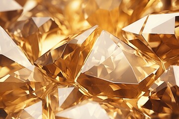 Poster - A stack of sparkling diamonds. Perfect for adding a touch of luxury and glamour to any project
