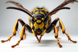 A close-up photo of a yellow jacket wasp