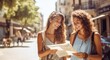 © Аrtranq - Tourists Reading Map in Sunlit City