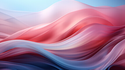 Poster - Abstract representation of soft hues reminiscent of twilight, portraying a tranquil and mystical color palette.