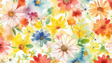 Dive Into A World Of Vibrant Beauty With These Colorful Flower Illustrations, A Kaleidoscope Of Nature's Hues To Brighten Your Day