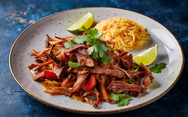 Wall Mural - Capture the essence of Carnitas in a mouthwatering food photography shot Generative AI