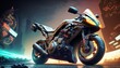 sports motorbike suitable as a background or banner