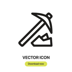 Aufkleber - Miner icon vector. Linear-style sign for mobile concept and web design. Miner symbol illustration. Pixel vector graphics - Vector.	
