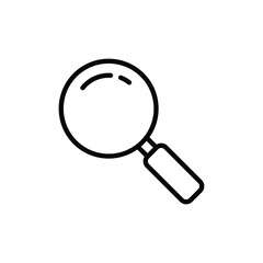 Fototapete - magnifying glass line icon, outline vector sign, linear pictogram isolated on white. logo illustration
