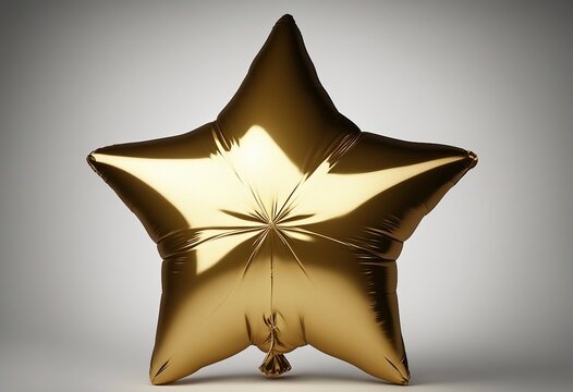 Gold star balloon for party and celebration