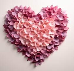 Wall Mural - heart filled rose petals